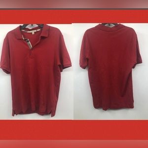 Burberry Red Short Sleeve Polo size Large